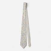 Cravate Mariage Fleur sauvage Cream & Cornflower (Devant)