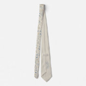 Cravate Mariage Fleur sauvage Cream & Cornflower (Dos)