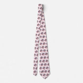 Cravate Mariage Floral Aquarelle Rose et Nuit (Dos)