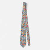 Cravate Mariage Floral Bleu (Devant)