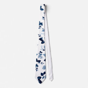 Cravate Mariage floral bleu Necktie