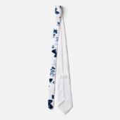 Cravate Mariage floral bleu Necktie (Dos)