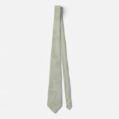 Cravate Mariage floral d'argent vert olive (Devant)