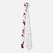 Cravate Mariage floral de Bourgogne Necktie (Dos)