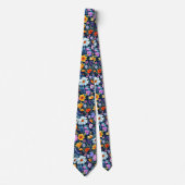 Cravate Mariage Floral Marine (Devant)