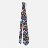 Cravate Mariage Floral Marine (Dos)