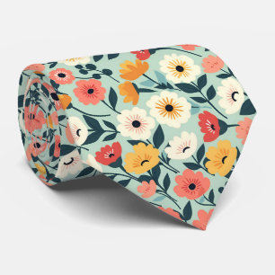 Cravate Mariage Floral Vert
