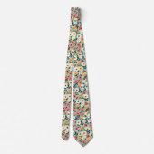 Cravate Mariage Floral Vert (Dos)