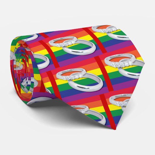 Cravate Mariage gay lesbien (Roulé)