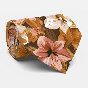 Cravate Mariage Jardin du mari motif Amaryllis