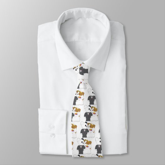 Cravate Mariage mignon de chiot (Attaché)