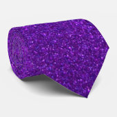 Cravate Mariage moderne de la Fête des Pères Plum Glitter  (Roulé)