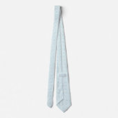 Cravate Mariage Motif Aqua et White Wave (Dos)