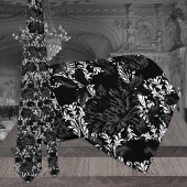 Cravate Mariage noir Damask blanc