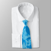 Cravate Mariage Ocean Blue Marine Faune Designer (Attaché)