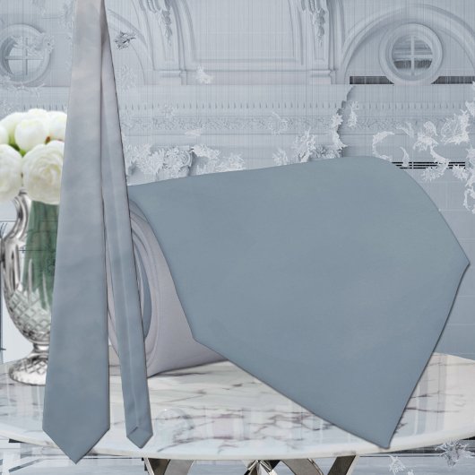 Cravate Mariage Ombre monochromatique bleu Dusty