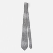 Cravate Mariage Paillettes Brillant Argent (Devant)