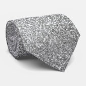 Cravate Mariage Paillettes Brillant Argent (Roulé)