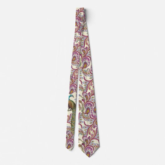 Cravate Mariage Raspberry Peacock (Dos)
