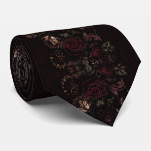 Cravate Mariage Romantique Sombre Bourgogne