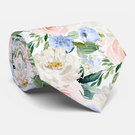 Cravate Mariage Rose bleu bleu bleu ArtsApp H2 (Roulé)