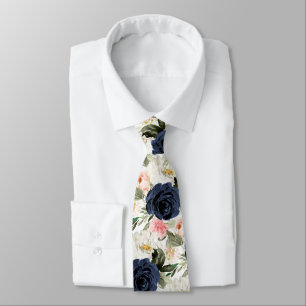Cravate Mariage Rose Blush ArtsApp H2 Navy
