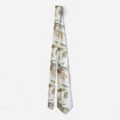 Cravate Mariage Rustique Woodland Green & Pinecones (Dos)