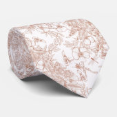 Cravate Mariage sur le thème Toile-De-Jouy (Roulé)