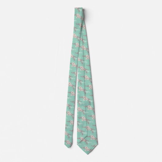 Cravate Mariage Turquoise clair (Dos)