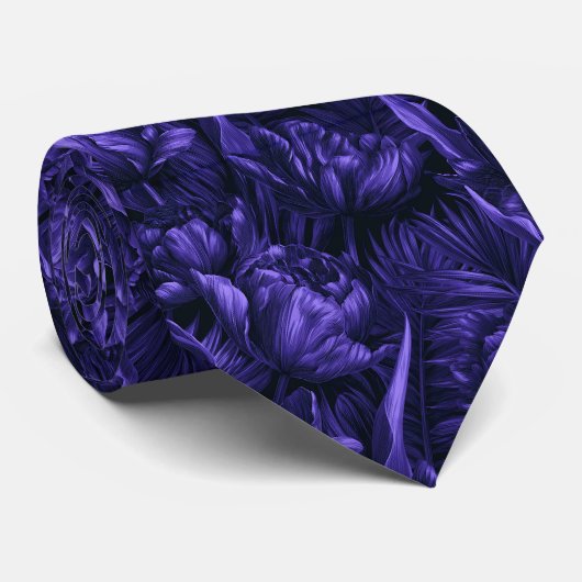 Cravate Mariage Unique pour Mari Imprimé Tulipe (Roulé)