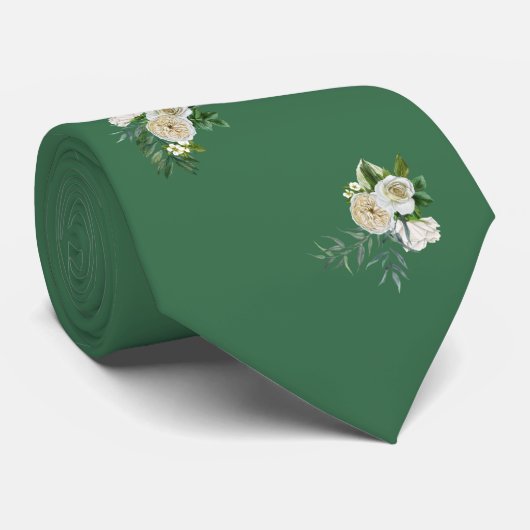 Cravate Mariage Vert Pour Groom (Roulé)