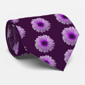 Cravate Marigold blanche et violette (Roulé)