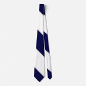 Cravate Marine Blanc et Argent (Devant)