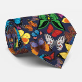 Cravate Marine du monde de papillon (Roulé)