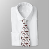 Cravate Maroon Buffalo Plaid Longhorn Motif (Attaché)