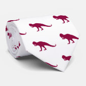 Cravate Maroon Dinosaur motif (Roulé)