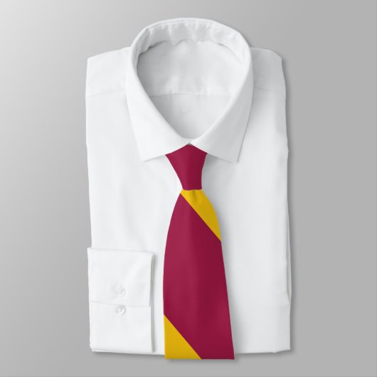 Cravate Maroon et Nu Gold Large University Stripe (Attaché)