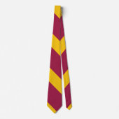 Cravate Maroon et Nu Gold Large University Stripe (Devant)