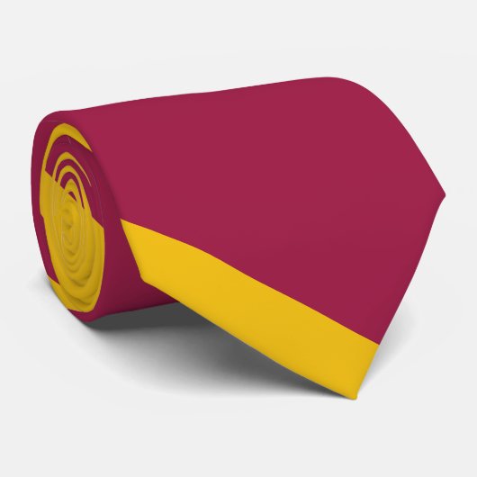 Cravate Maroon et Nu Gold Large University Stripe (Roulé)