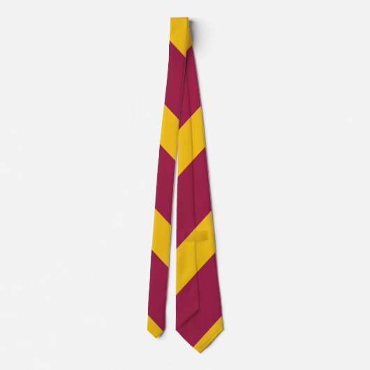 Cravate Maroon et Nu Gold Large University Stripe (Dos)
