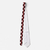 Cravate Maroon, noir, blanc et gris Jacquard Imprimer crav (Dos)