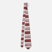 Cravate Maroon Reindeer Stripe Motif de Noël (Dos)