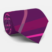 Cravate Maroon rose Noir Abstrait Géométrique Fun Funky (Roulé)