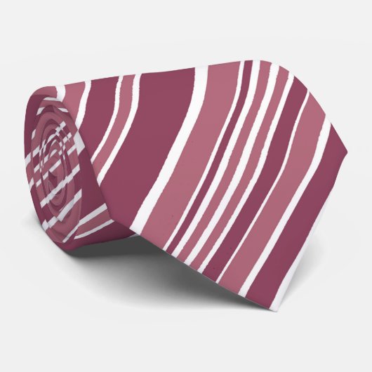 Cravate Maroon Stripe Business (Roulé)