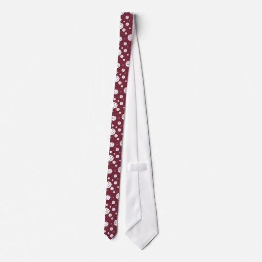 Cravate Maroon Volleyball Chevron Patterned (Dos)