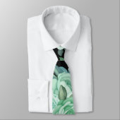 Cravate Marques à skis | Mariage d'aquarelle bleu noir (Attaché)