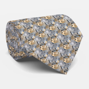 Cravate Marron/Bleu Motif Tendance