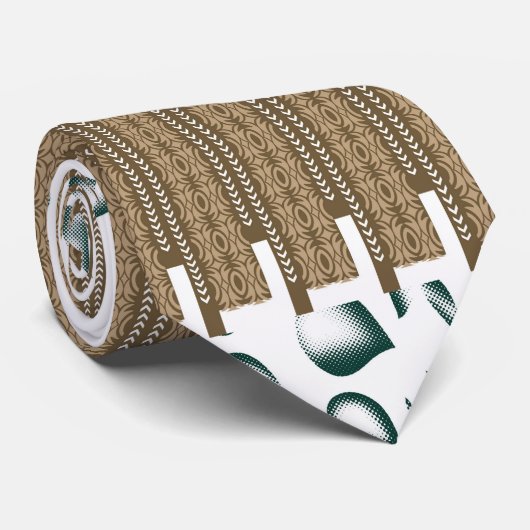 Cravate marron, bois, beige, rectangle, gris, sol, kha (Roulé)