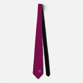 Cravate Marron Élégant Monogramme + Nom (Devant)