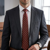 Cravate Marron et Or Polka Micro Pointillé